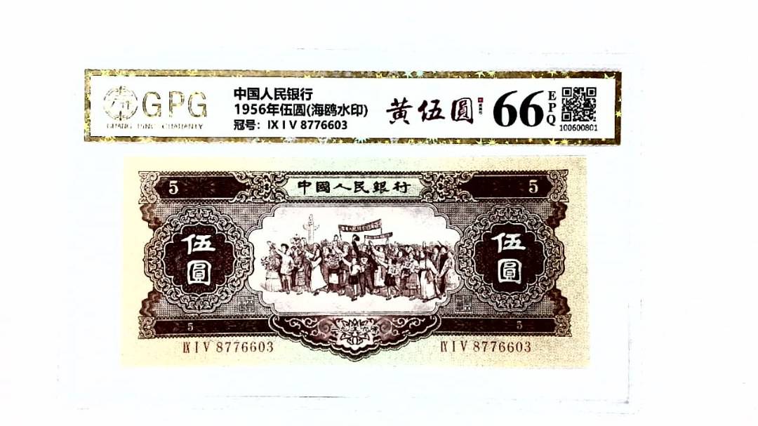 1956年伍圆(海鸥水印)