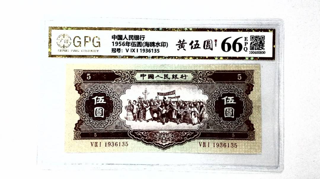 1956年伍圆(海鸥水印)