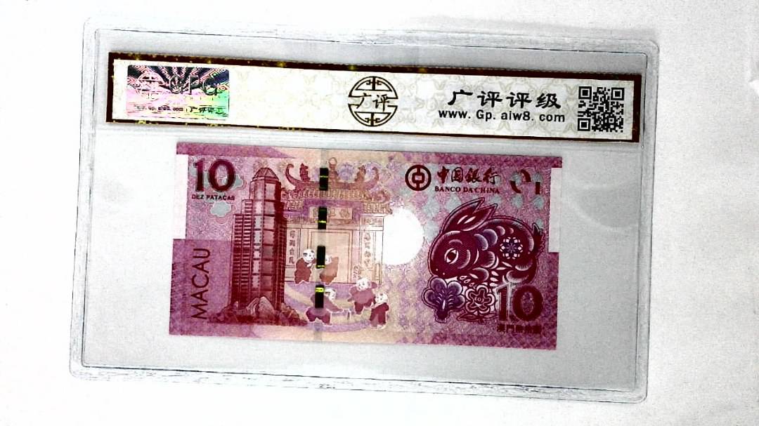 2023年澳门币生肖兔拾圆