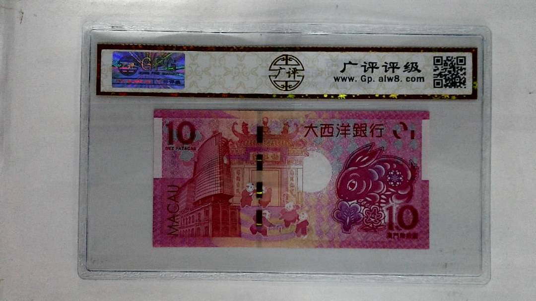 2023年澳门币生肖兔拾圆